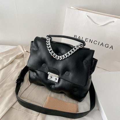 с доставкой Winter Retro Women&#39;s Shoulder padded quilted Bag luxury designer handbag Shopper Bags Space Pad Cotton  Female