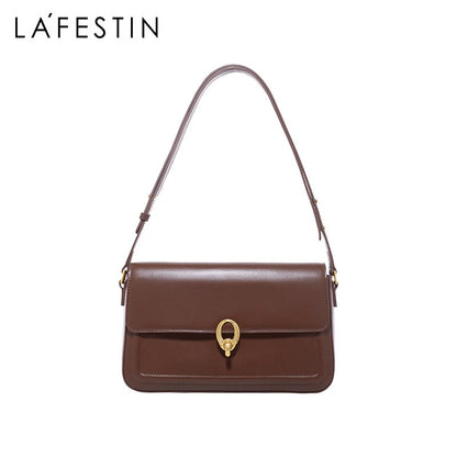 LA FESTIN Designer Women Fashion Brand One-shoulder Messenger New Trendy All-match Simple Underarm Square Bags Leather