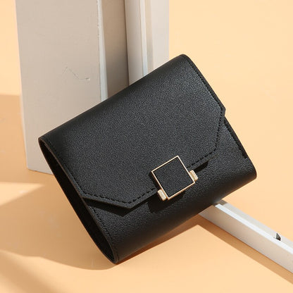 New Fashion Short Wallets for Women Leather Cute Mini Money Clutch Wholesale Zipper Female Coin Purses Casual Multi Card Holder