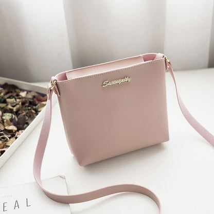 Fashion Casual Phone Coin Shoulder Bag Small Women PU Leather Messenger Bags Solid Clutch Zipper Crossbody Mini Bag