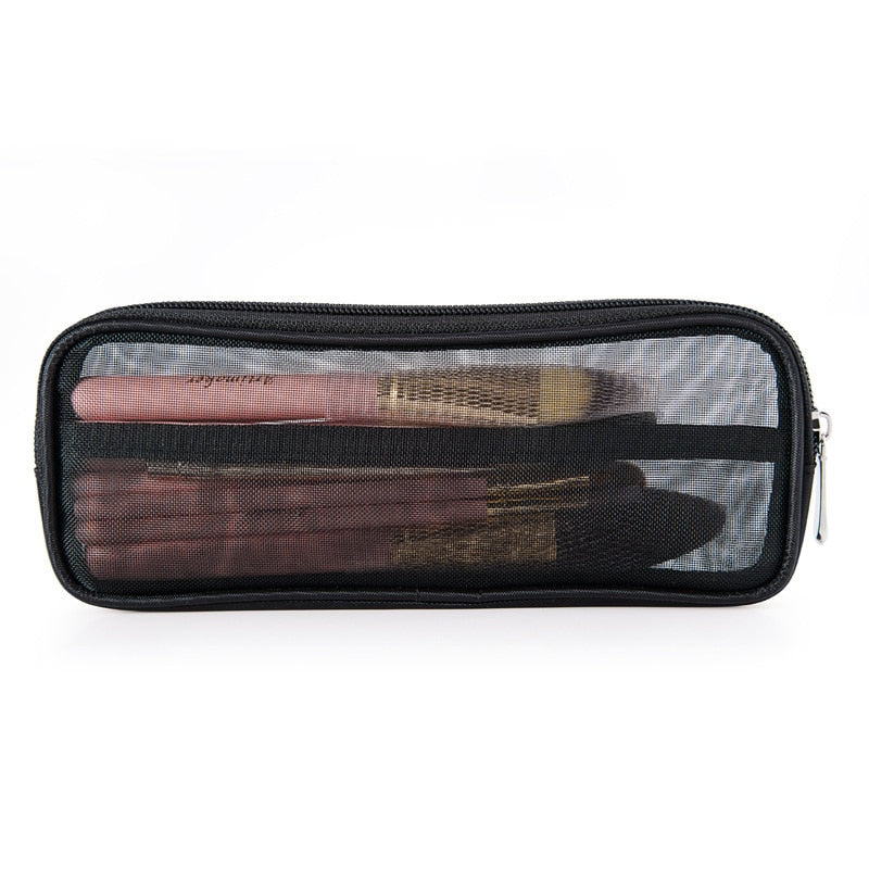 Portable Makeup Brushes Holder Case Women Mesh Cosmetic Organizer Tools Pouch Beauty Brush Bag Girl