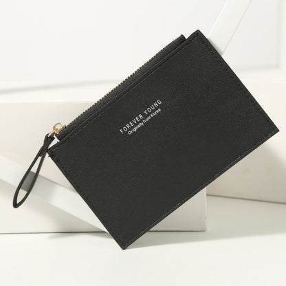 Men&#39;s Women&#39;s PU Zipper Cash ID Card Credit Card Holder Pure Color Mini Business Card Case Name Card Holder Holiday Gift