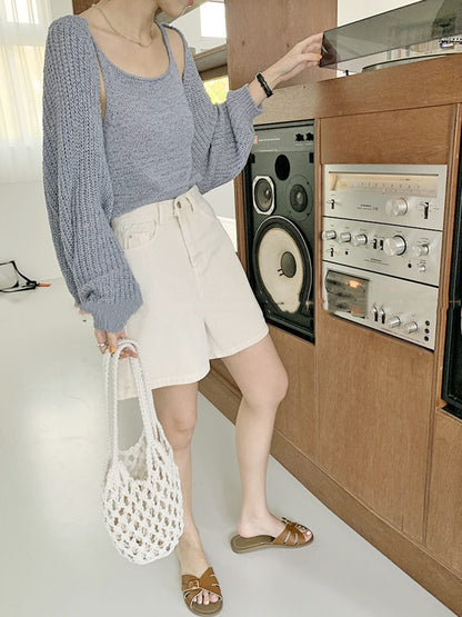 Lightweight Hollow Fishnet Beach Bucket Handbag Women Woven Shoulder Bag Fashion Summer Beach Shoulder Handbags
