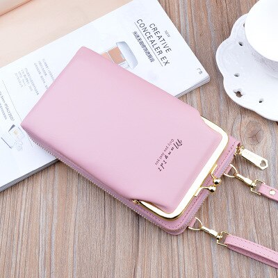 Women Bag Big Screen Phone Bag Women&#39;s Wallet Long Zipper Shoulder Bag Fashion Messenger Bag Coin Purse Leather Crossbody Wallet