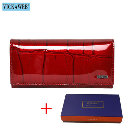 Free Gift Genuine Leather Women Wallet Magnetic Hasp Female Long Purse Ladies Coin Purses Fashion Wallets Women&#39;s Money Walet