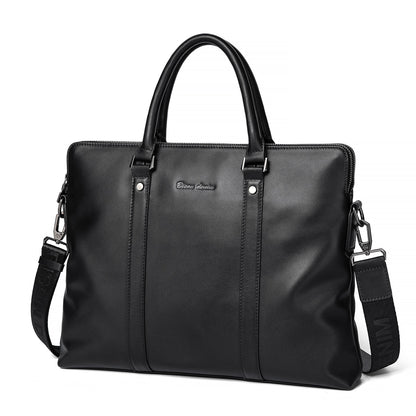 BISON DENIM Genuine Leather Men Handbags Casual Laptop Bag Male Business Messenger Bags Men&#39;s Crossbody Shoulder Bag N20082-3B