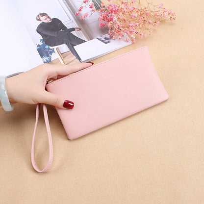 New Zipper Ladies Long Wallet Coin Purse Wallet PU Fashion Clutch Bag Large Capacity Ladies Wallet