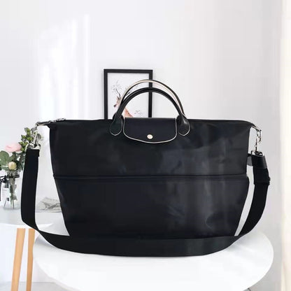 Lightweight Travel Bag Dumpling  Bag Large Unisex  Nylon Cloth with Leather Handbag Travel Bag Women&#39;s Tote Bag