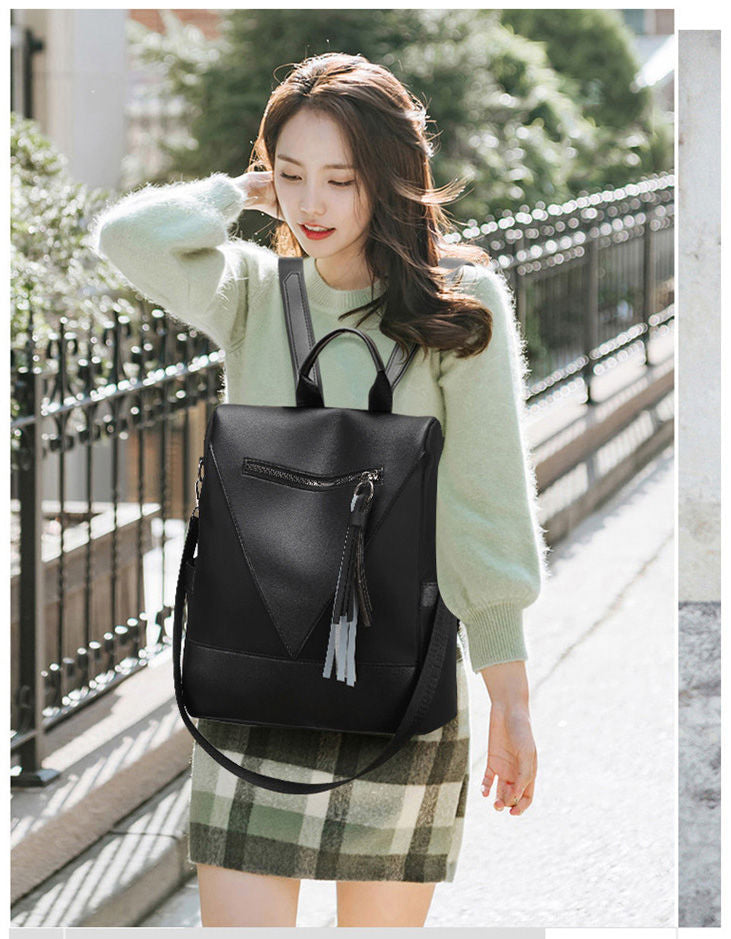 New High Quality Women Business Backpacks PU Ladies Leather School Bags Large Capacity Travel Bags for Female Fashion Book Bags