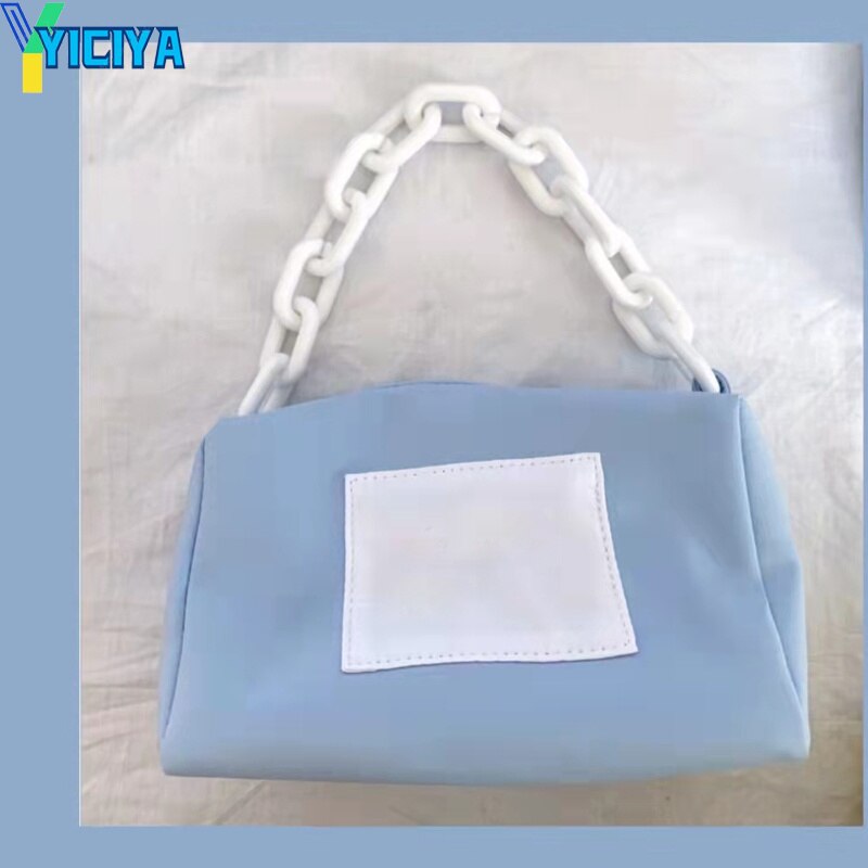YICIYA Underarm Bag Transformation Nylon Portable Ins Acrylic Chain Bag Women