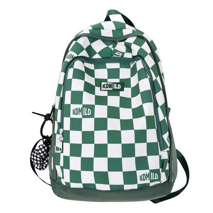 Male Women Plaid Backpack Fashion Lady Laptop School Bag New Girl Boy Backpack Trendy Female Men Travel Book Lattice Student Bag
