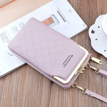 Luxury Women&#39;s Handbags Pu Leather Bag For Woman  Female Clutch Phone Bags Women Business Card Holder Wallet Shoulder Bag