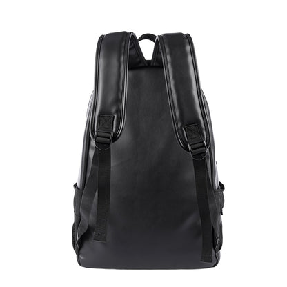 Classic Men&#39;s Casual Leather Backpack Black Waterproof Laptop School Bag Ladies Fashion Large Capacity Travel Backpacks