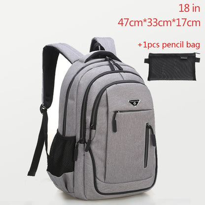 Large Capacity Backpack Men Laptop Backpacks 15.6 Oxford Black Solid Big High School Bags Teen College Boy Gril Student Backpack
