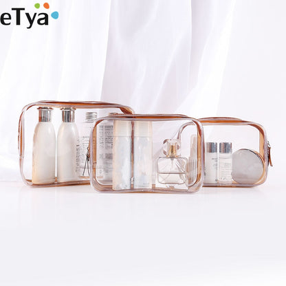 1PC Women Travel Clear Makeup Bag Organizer Transparent PVC Cosmetic Bags Beauty Toiletry Make Up Pouch Wash Storage Bags Pouch
