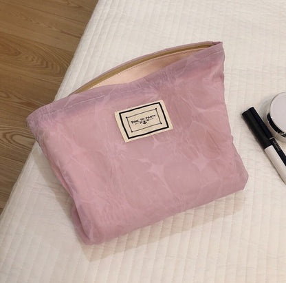 1Pc Summer Flower Makeup Bag For Women Large Floral Cosmetic Bag Girl Pencil Case Travel Makeup Beauty Storage Organizer Handbag