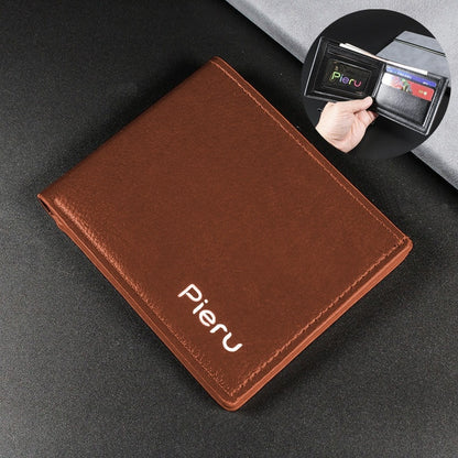 PU Leather Men Wallets Soft Wallet Card Holder With ID Window Wallets for Man Short Black Walet Black Purse Card Case Coin Pouch