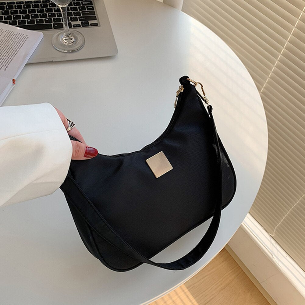 Retro Underarm Totes Bags for Women Vintage Solid Color Shoulder Handbag Female PU Leather Small Casual Hobo Top-handle Bags New