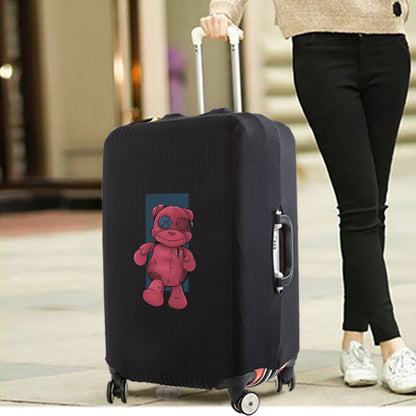 Luggage Cover Protective Thickening Travel Accessories Luggage Dust Cover for 18-28 Inch Bear Print Fashion Suitcase