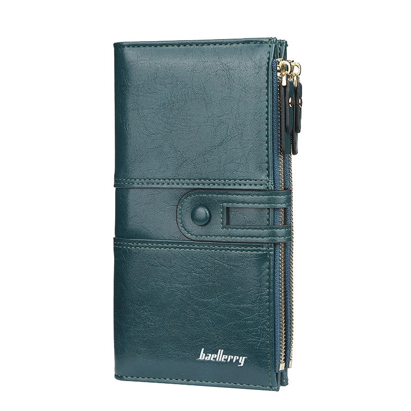 Name Engrave Women Wallets Fashion Long Leather Top Quality Card Holder Classic Female Purse  Zipper Brand Wallet for Women