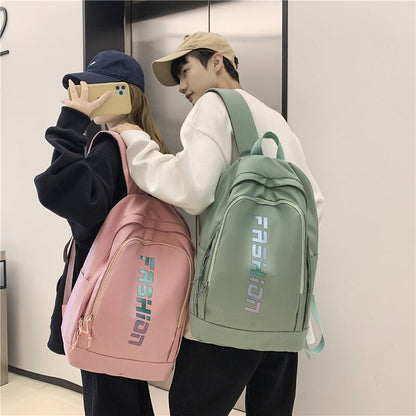 Fashion Women&#39;s backpacks Simple Couple Backpacks Students Traveling School backpacks Black Pink Female Bag