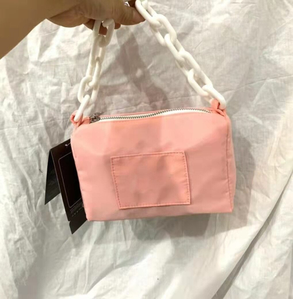 YICIYA Underarm Bag Transformation Nylon Portable Ins Acrylic Chain Bag Women