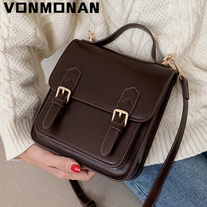 Elegant Female Tote Mini Bag New High Quality PU Leather Women&#39;s Designer Handbag Vintage Ladies  Shoulder Messenger Bag