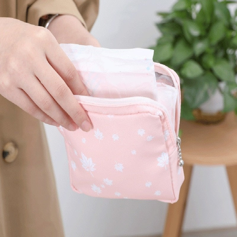 Fashion Women&#39;s Small Cosmetic Bag Travel Mini Sanitary Napkin Storage Bag Coin Money Card Lipstick Storage Bag Wallet Bag