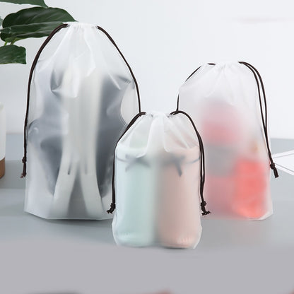 1Pcs Girl Clear Drawstring Cosmetic Bag PVC Transparent Makeup Bag for Women Waterproof String Beauty Case Travel Toiletry Bags