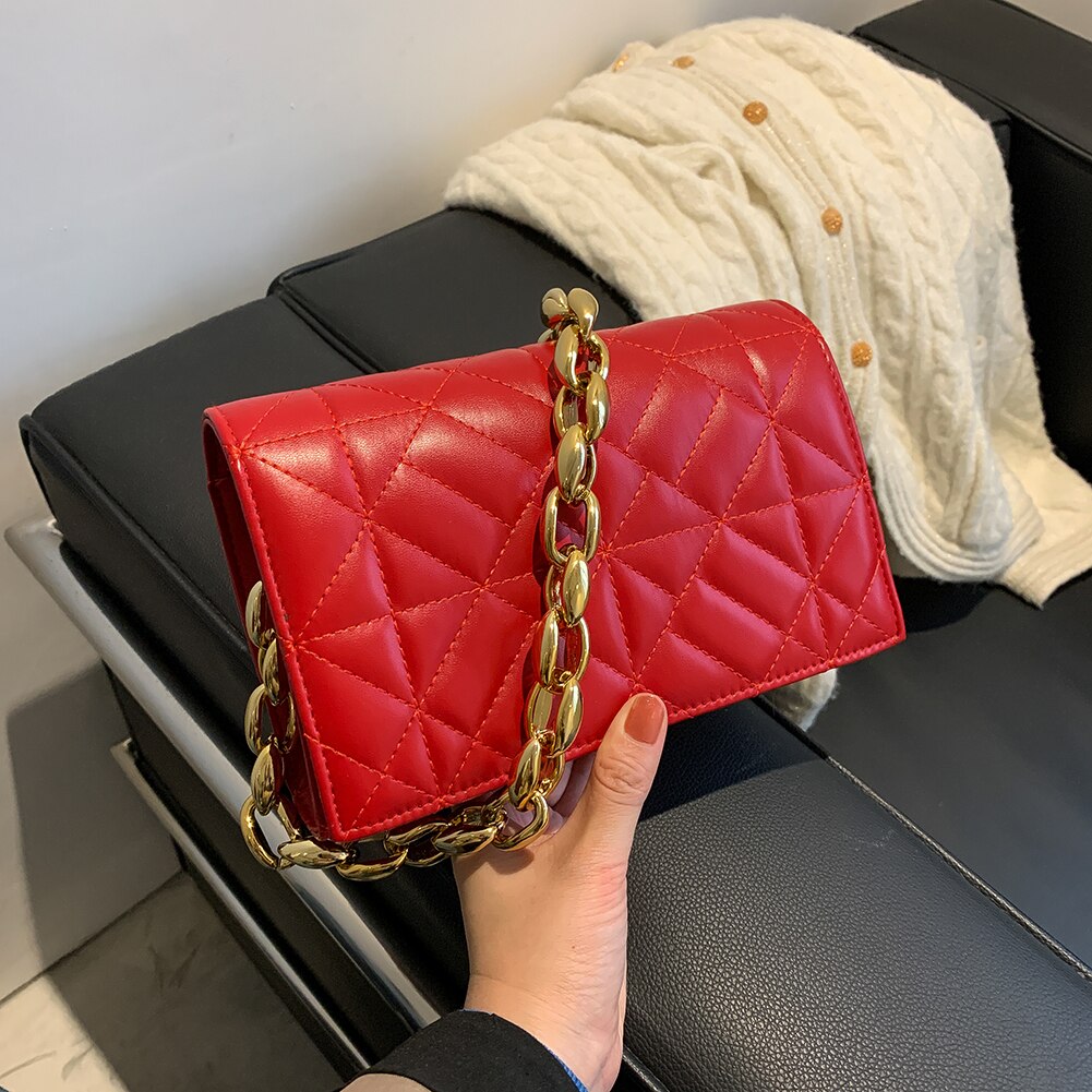 Simple Solid Color Ladies Shoulder Bags Small Female Embossing Geometric Shopping Armpit Bags PU Leather Underarm Bags