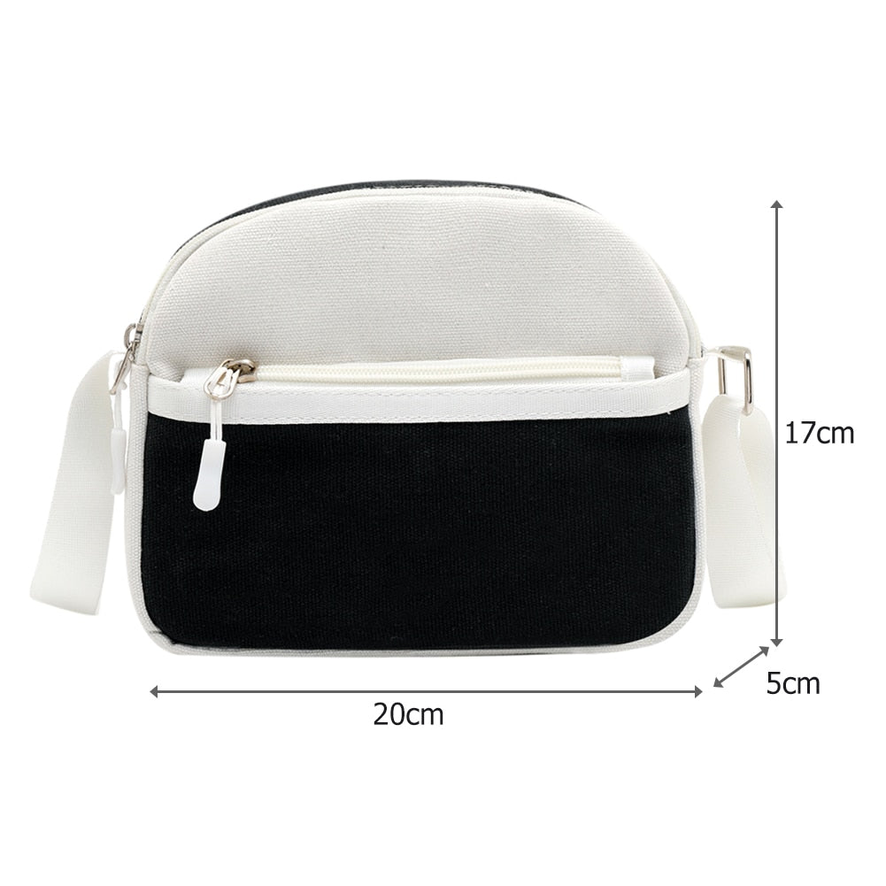New Fashion Handbags Delicate Texture Women Casual Shoulder Crossbody Handbag Canvas Soft Travel Hit Color Money Purse
