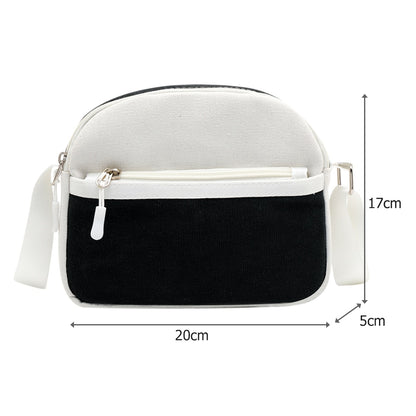 New Fashion Handbags Delicate Texture Women Casual Shoulder Crossbody Handbag Canvas Soft Travel Hit Color Money Purse