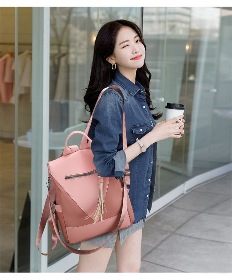 New High Quality Women Business Backpacks PU Ladies Leather School Bags Large Capacity Travel Bags for Female Fashion Book Bags