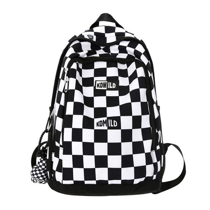Male Women Plaid Backpack Fashion Lady Laptop School Bag New Girl Boy Backpack Trendy Female Men Travel Book Lattice Student Bag