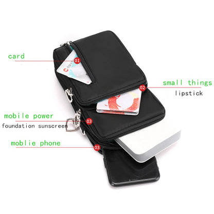 Women Fashion Summer Shoulder Bag Oxford Waterproof Handbag Wrist Pouch Wallet Girl&#39;s Sports Mobile Phone Bag Crossbody Bags