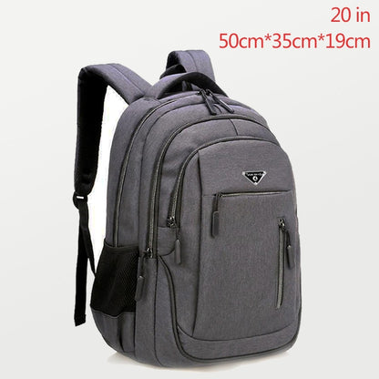 Large Capacity Backpack Men Laptop Backpacks 15.6 Oxford Black Solid Big High School Bags Teen College Boy Gril Student Backpack