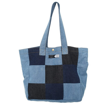 Large Capacity Canvas Shoulder Bags For Women Solid Fashion Fold Female Handbag Jean Big Shopping Eco Bag Denim Crossbody Bags