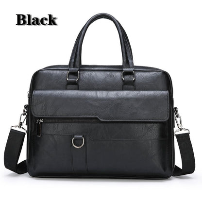 High Quality Business Men Briefcase Bag Designer Luxury Leather Mens Messenger Handbags Laptop Bag for 14 Inch Men Bags