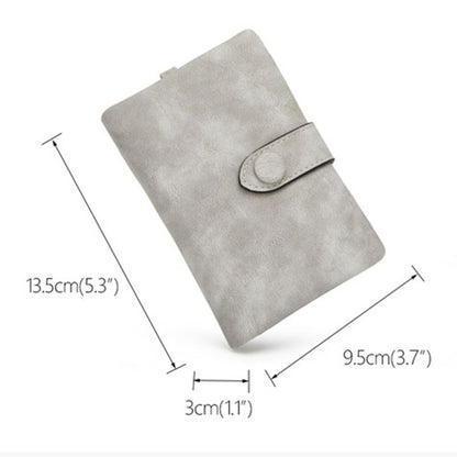 Tri-fold Short Women Wallets With Coin Zipper Pocket Minimalist Frosted Soft Leather Ladies Purses Female Pink Small Wallet