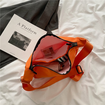 Oxford Cloth Diagonal Cross Bag Youth Fashion Casual Version Ladies Large Capacity Shoulder Bag Solid Color Women Messenger Bags