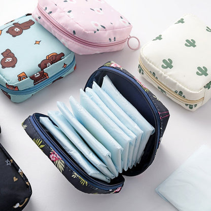 1PCS Women Cosmetic Bag Case Necessary Cute Travel Organizer Fashion Girl  Lipstick Sanitary Pads Toiletry Bags Makeup Pouch