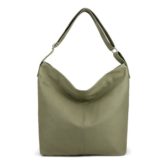 Fashion Canvas Women Bags Casual Totes Female Large Travel Shoulder Messenger Bag College Student Bag Solid Color Lady Handbags