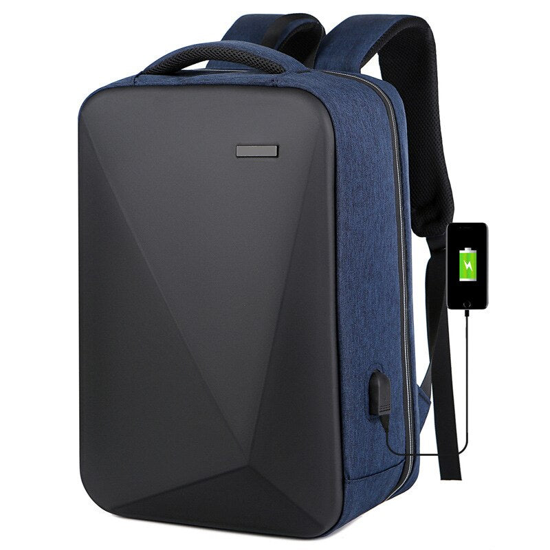 Hard shell backpack 17 inch large capacity computer backpack ABS travel bag USB business backpack can be sent on behalf of