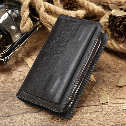 Genuine Leather Wallet Men&#39;s Wallets for Credit Card Holder Clutch Passport Male Bags Coin Purse Phone Men Casual Portmonee New