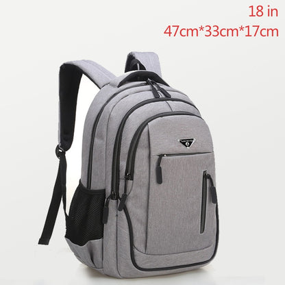 Large Capacity Backpack Men Laptop Backpacks 15.6 Oxford Black Solid Big High School Bags Teen College Boy Gril Student Backpack