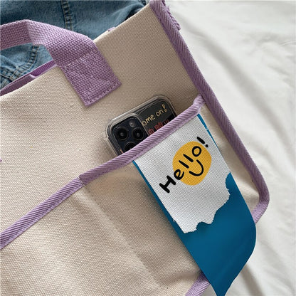 Women Bags Casual Handbag New Fashion Tote Bags for Women Large Capacity Shoulder Bag Canvas Panelled Messenger Bags Casual Tote
