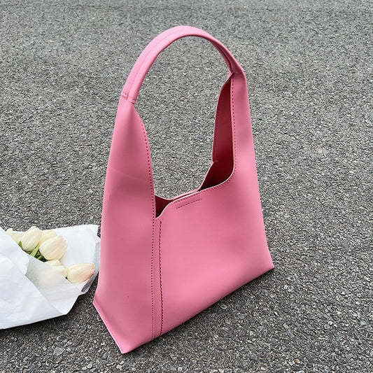 Light Luxury Designer Female Shoulder Bags New Fashion Trend Underarm Pack Ins Wild Travel Handbags Solid Color Women Bucket Bag