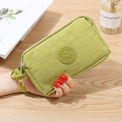 3 Zipper Ladies Wallets Ladies Wallets Brand Clutches Coin Purse Card Key Wallets Canvas Short Ladies Girls Wallets Handbags