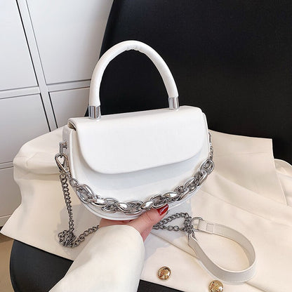 HOCODO Fashion Pu Leather Handbag Summer Solid Color Shoulder Bag Female Small Flap Crossbody Bag Women Chain Ladies Phone Bag