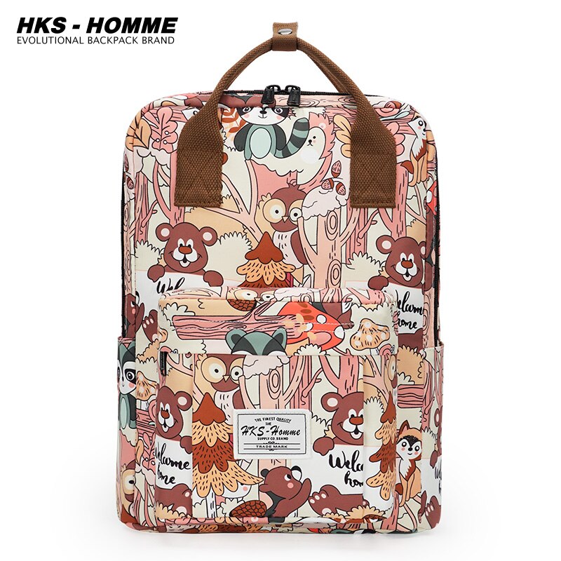 Fashion Women Backpack for School Teenagers Girls Stylish School Bag Ladies Canvas Fabric Backpack Female Bookbag laptopbag